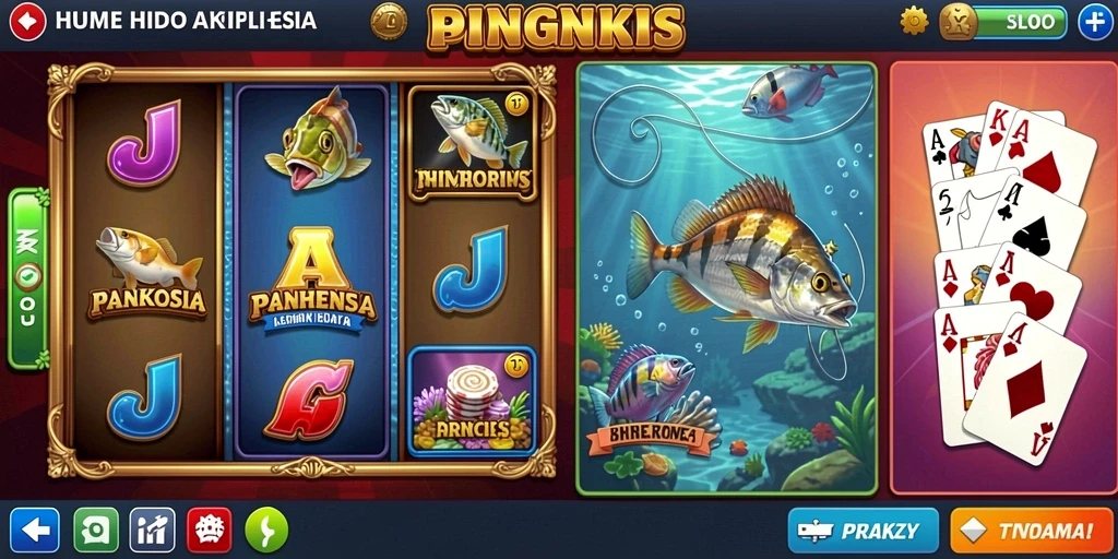 Screenshot menunjukkan tampilan menu utama permainan.